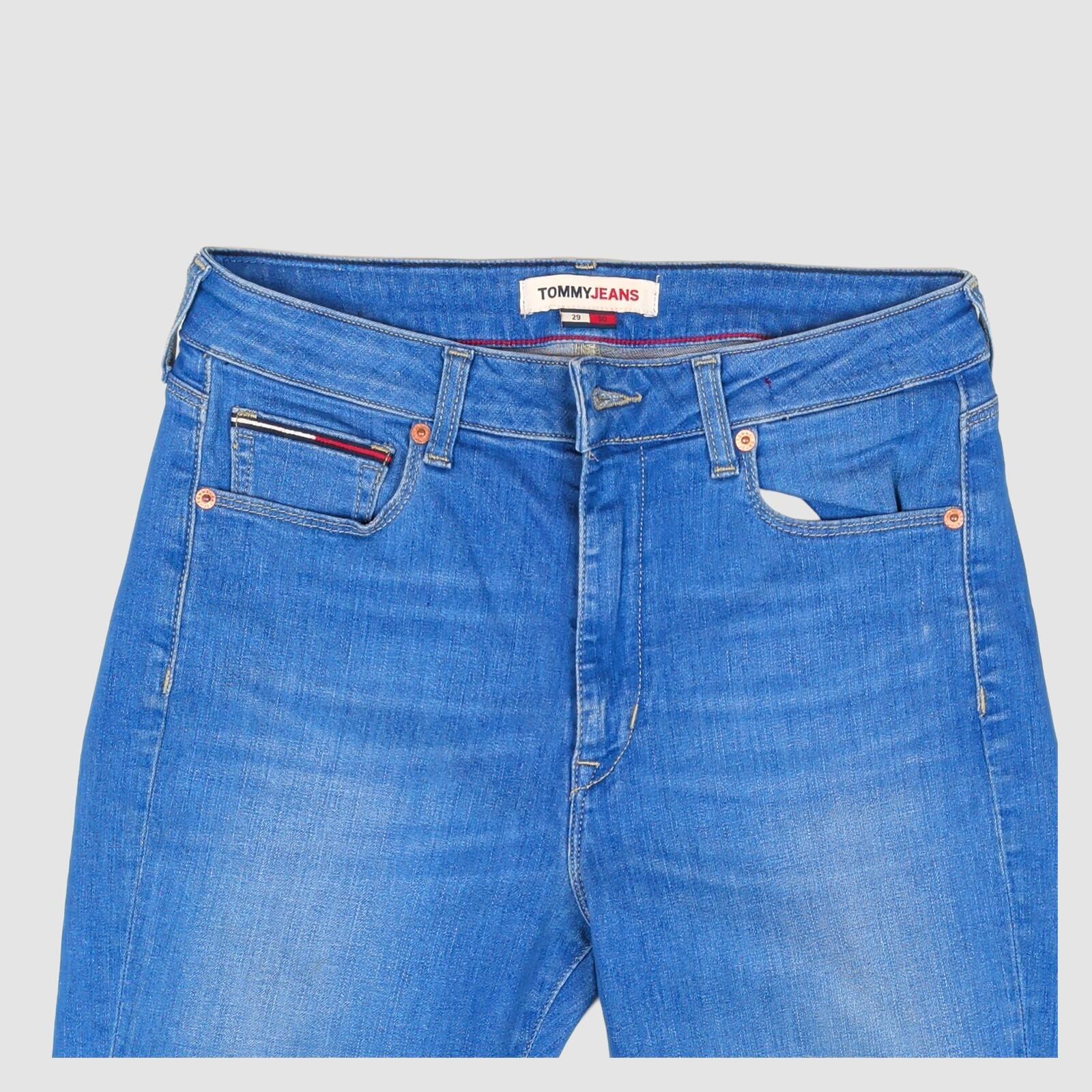 tommy jeans womens blue sylvia high rise super skinny ankle jeans w29 l30 by Tommy Hilfiger – JEANS | RewearableUK