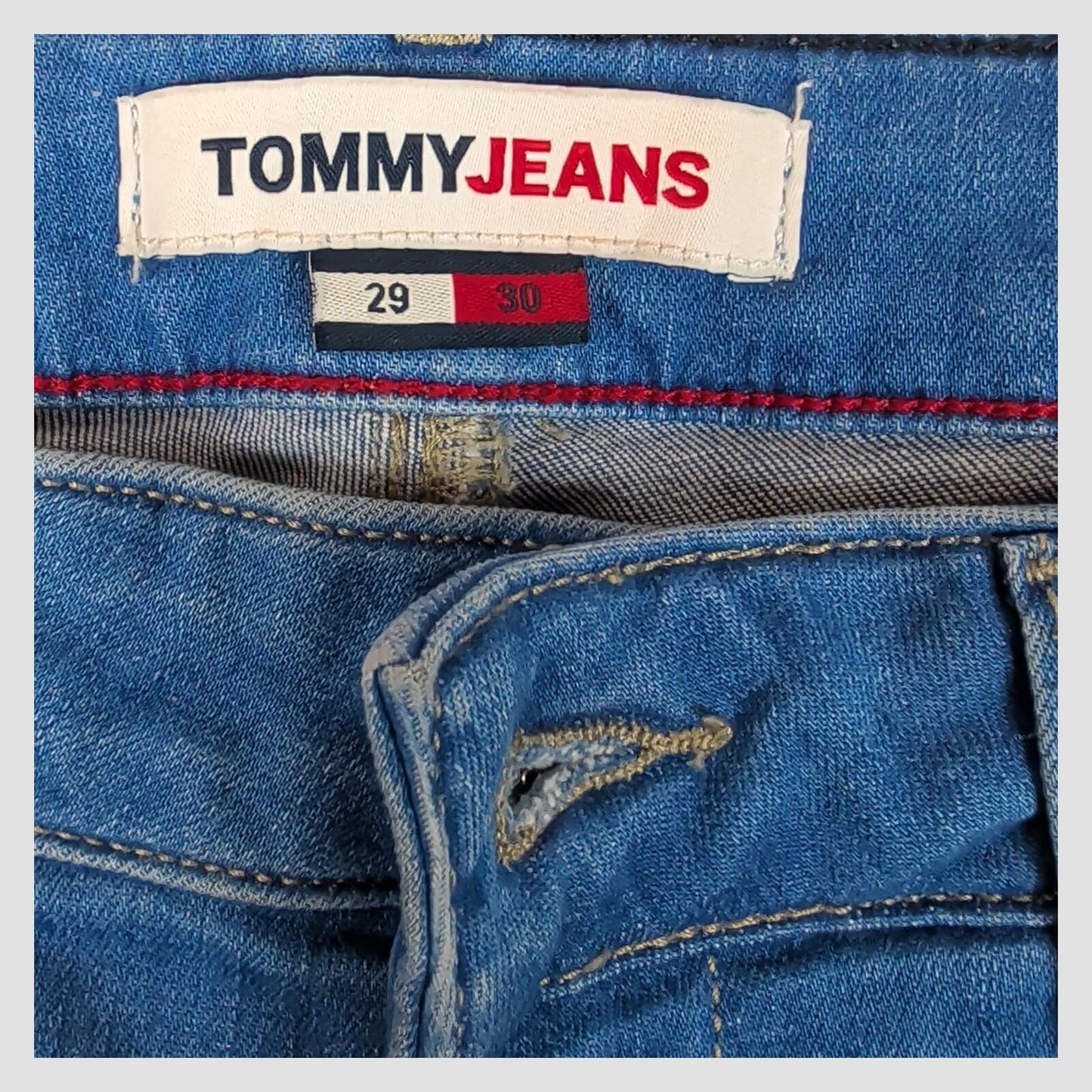 tommy jeans womens blue sylvia high rise super skinny ankle jeans w29 l30 by Tommy Hilfiger – JEANS | RewearableUK