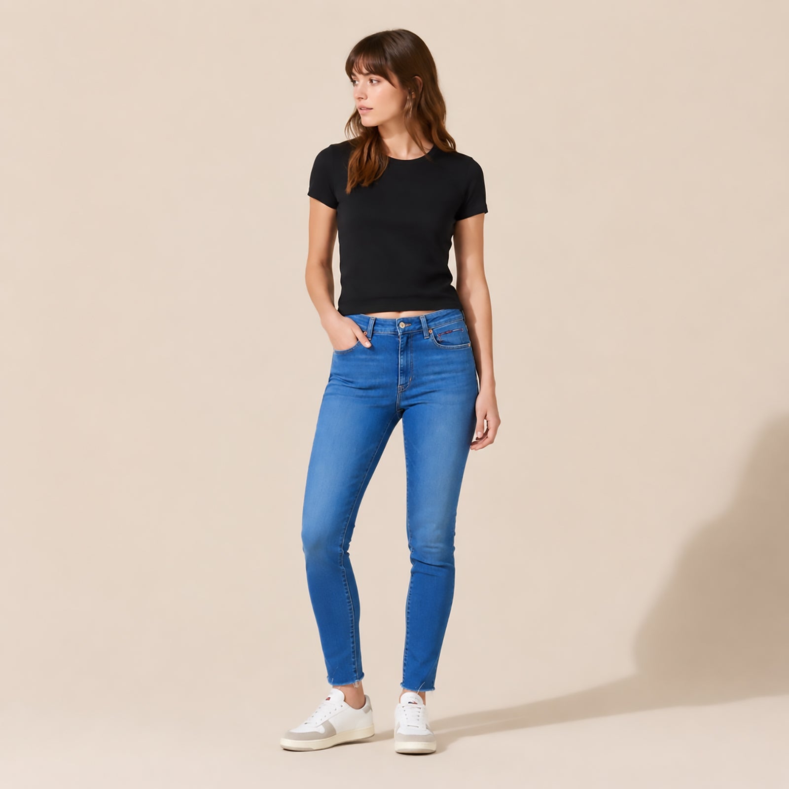 tommy jeans womens blue sylvia high rise super skinny ankle jeans w29 l30 by Tommy Hilfiger – JEANS | RewearableUK