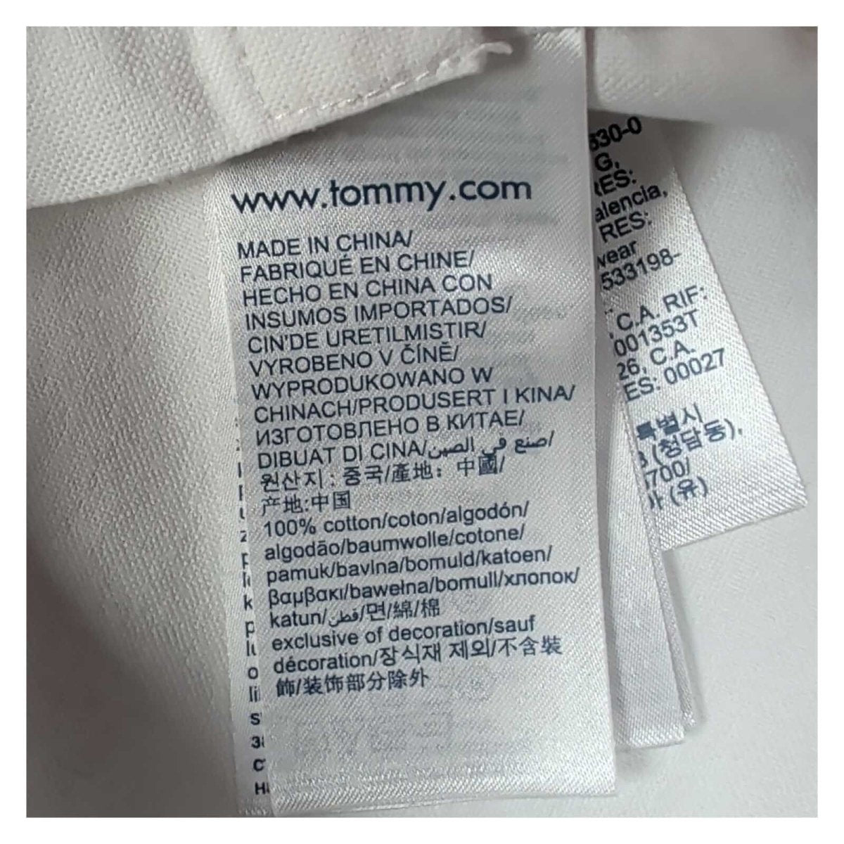 Tommy Jeans Women's Cropped Shirt XS White Cotton Long Sleeve Logo Pocket – product photo 5 | RewearableUK