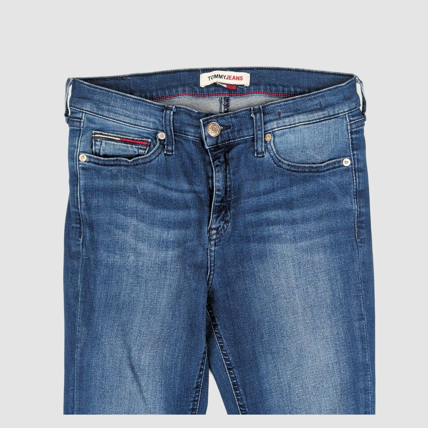 tommy jeans womens dark blue nora mid rise skinny stretch denim jeans w29 l30 by Tommy Hilfiger – JEANS | RewearableUK