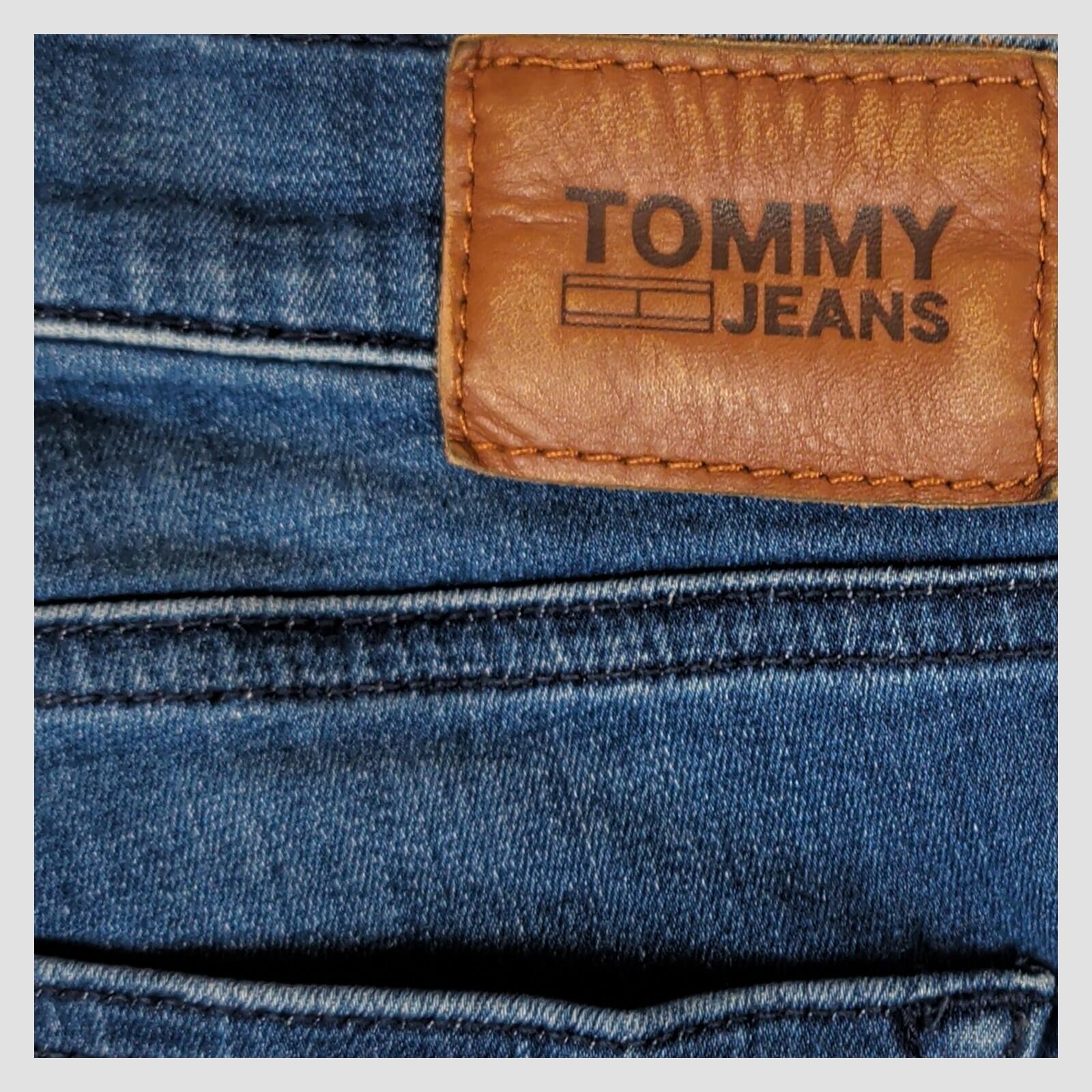 tommy jeans womens dark blue nora mid rise skinny stretch denim jeans w29 l30 by Tommy Hilfiger – JEANS | RewearableUK