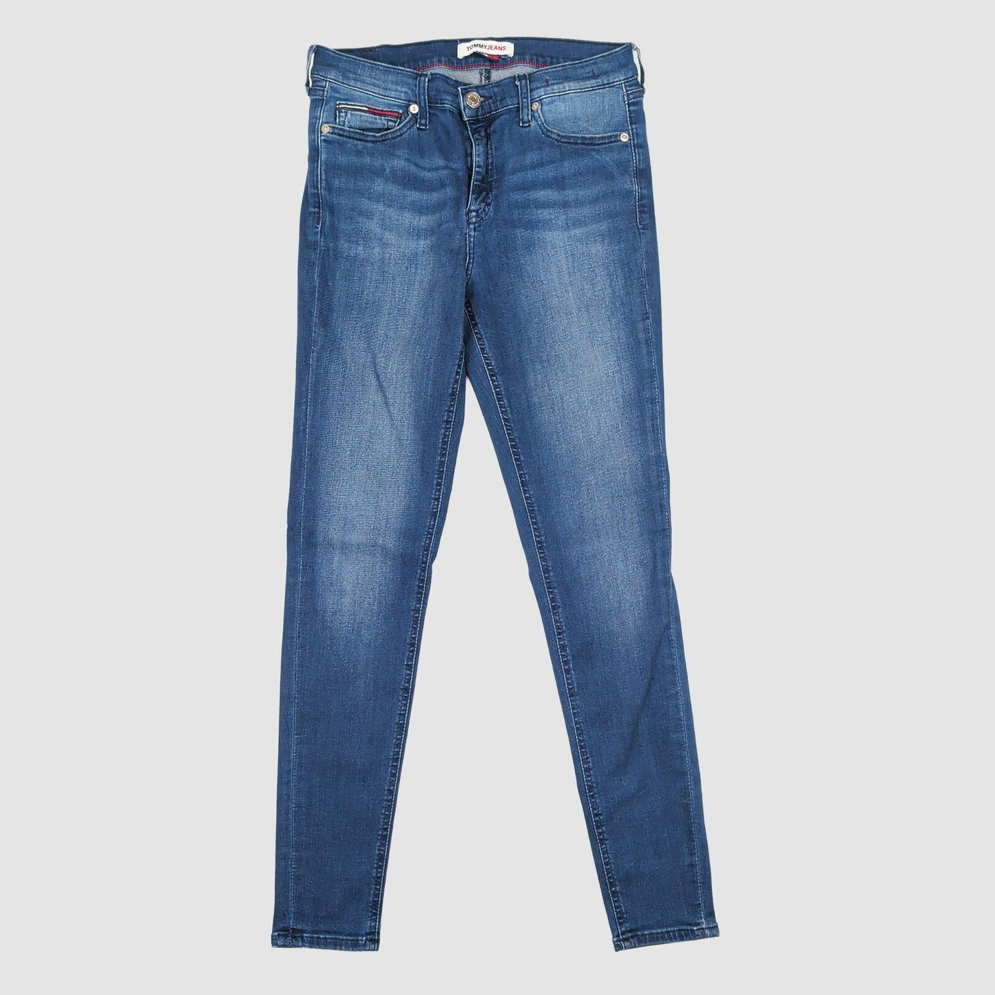 tommy jeans womens dark blue nora mid rise skinny stretch denim jeans w29 l30 by Tommy Hilfiger – JEANS | RewearableUK