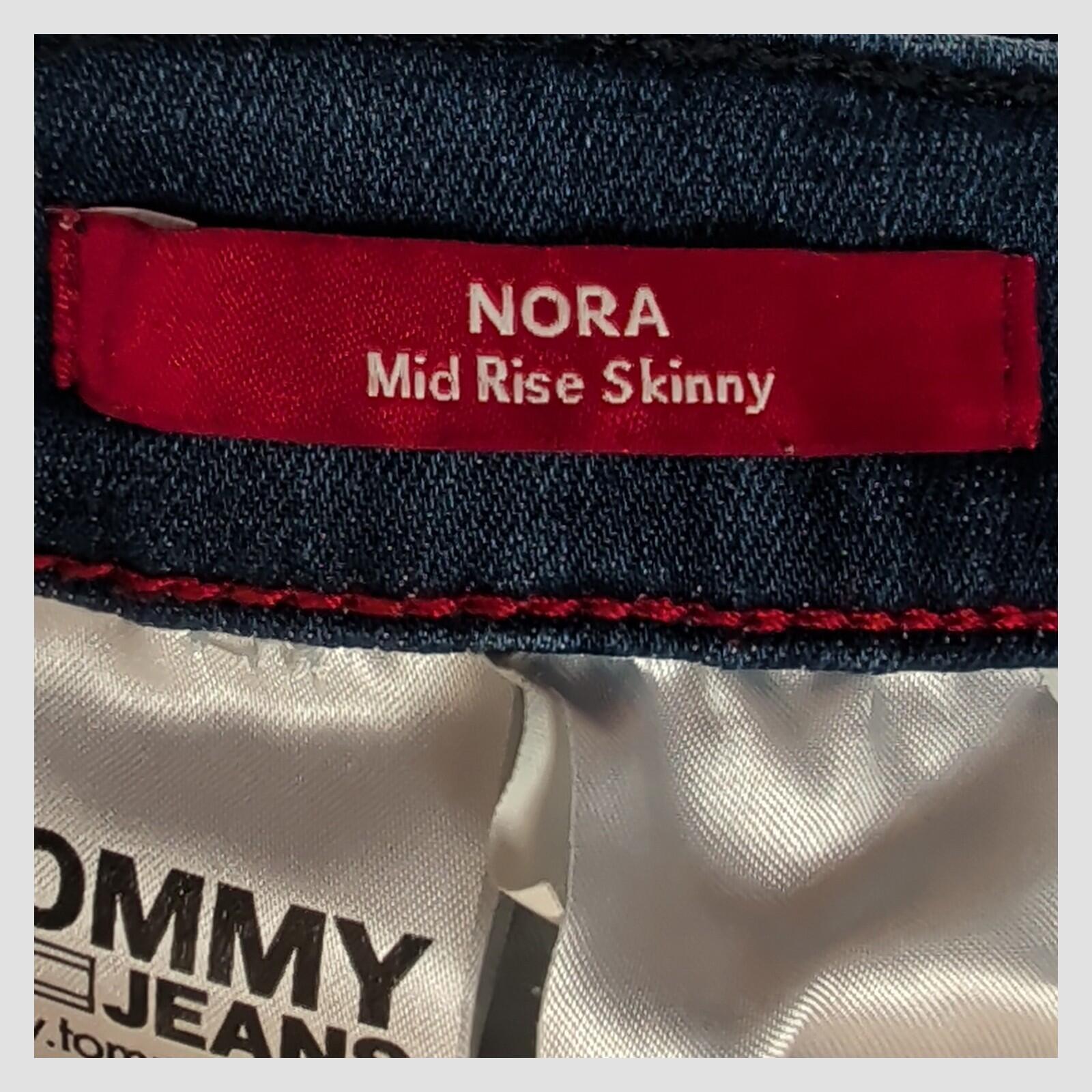 tommy jeans womens dark blue nora mid rise skinny stretch denim jeans w29 l30 by Tommy Hilfiger – JEANS | RewearableUK