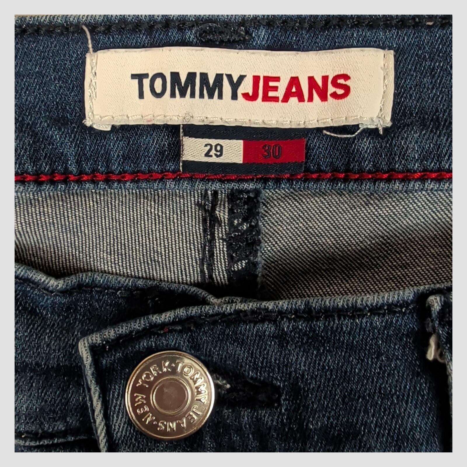 tommy jeans womens dark blue nora mid rise skinny stretch denim jeans w29 l30 by Tommy Hilfiger – JEANS | RewearableUK