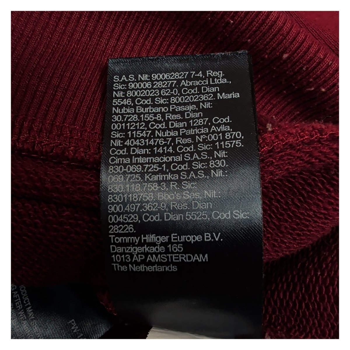 Tommy Jeans Womens Sweatshirt M Burgundy White Logo 50% Cotton 50% Polyester – product photo 8 | RewearableUK
