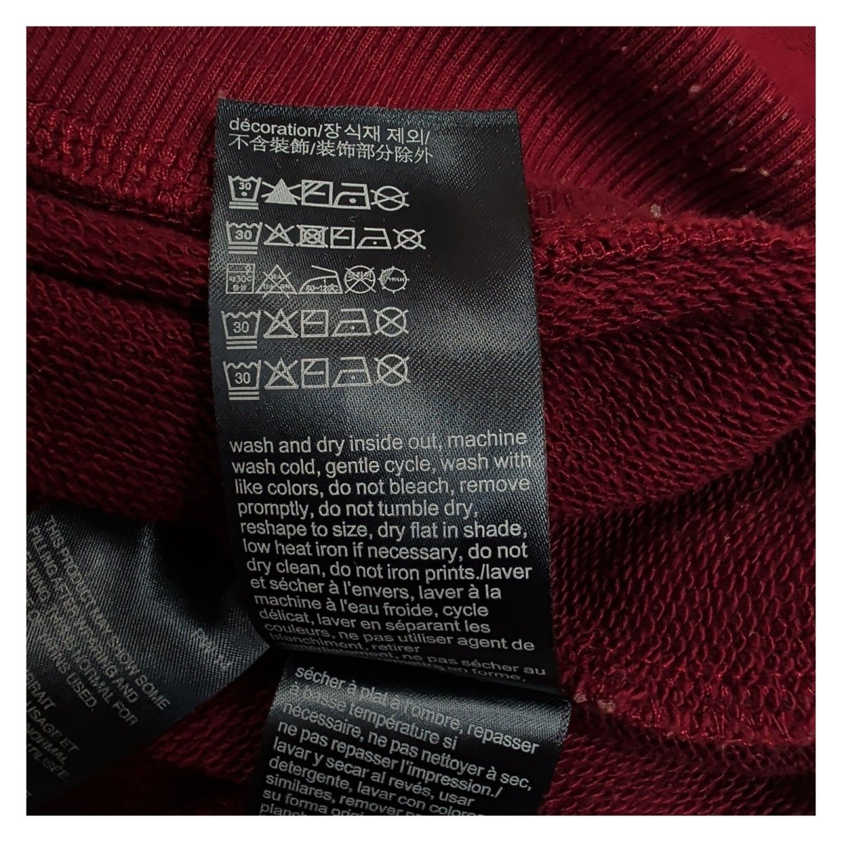 Tommy Jeans Womens Sweatshirt M Burgundy White Logo 50% Cotton 50% Polyester – product photo 5 | RewearableUK