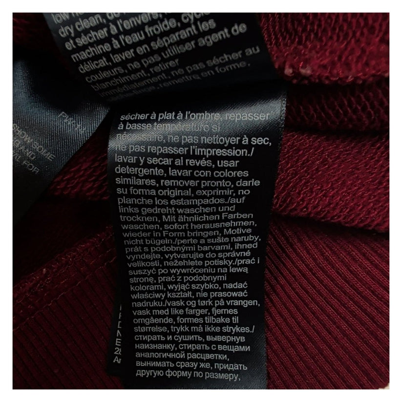Tommy Jeans Womens Sweatshirt M Burgundy White Logo 50% Cotton 50% Polyester – product photo 6 | RewearableUK