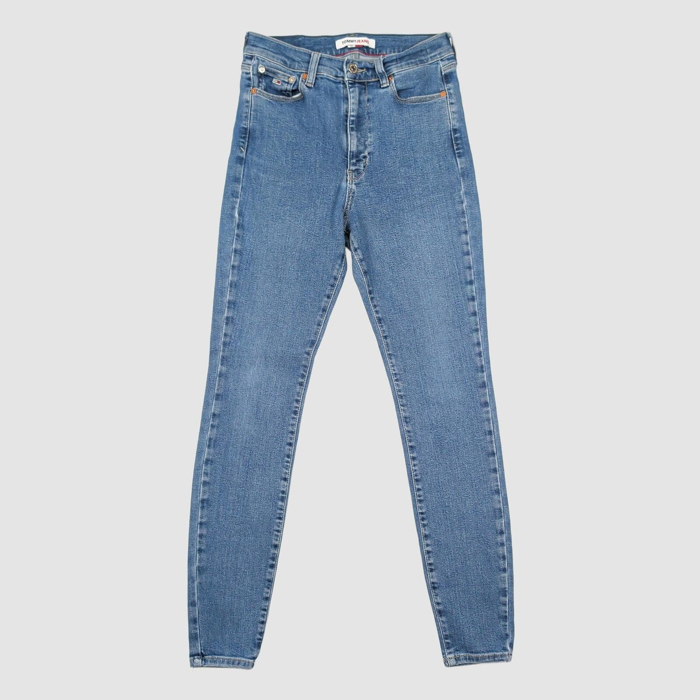 Tommy Jeans Womens Sylvia High Rise Super Skinny Blue Jeans W28 L30 by Tommy Hilfiger – JEANS | RewearableUK