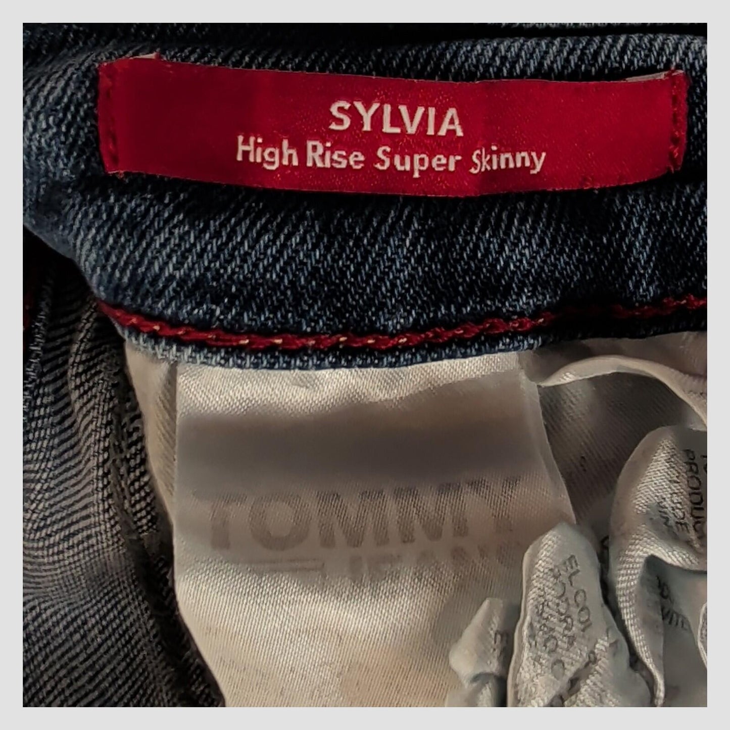 Tommy Jeans Womens Sylvia High Rise Super Skinny Blue Jeans W28 L30 by Tommy Hilfiger – JEANS | RewearableUK