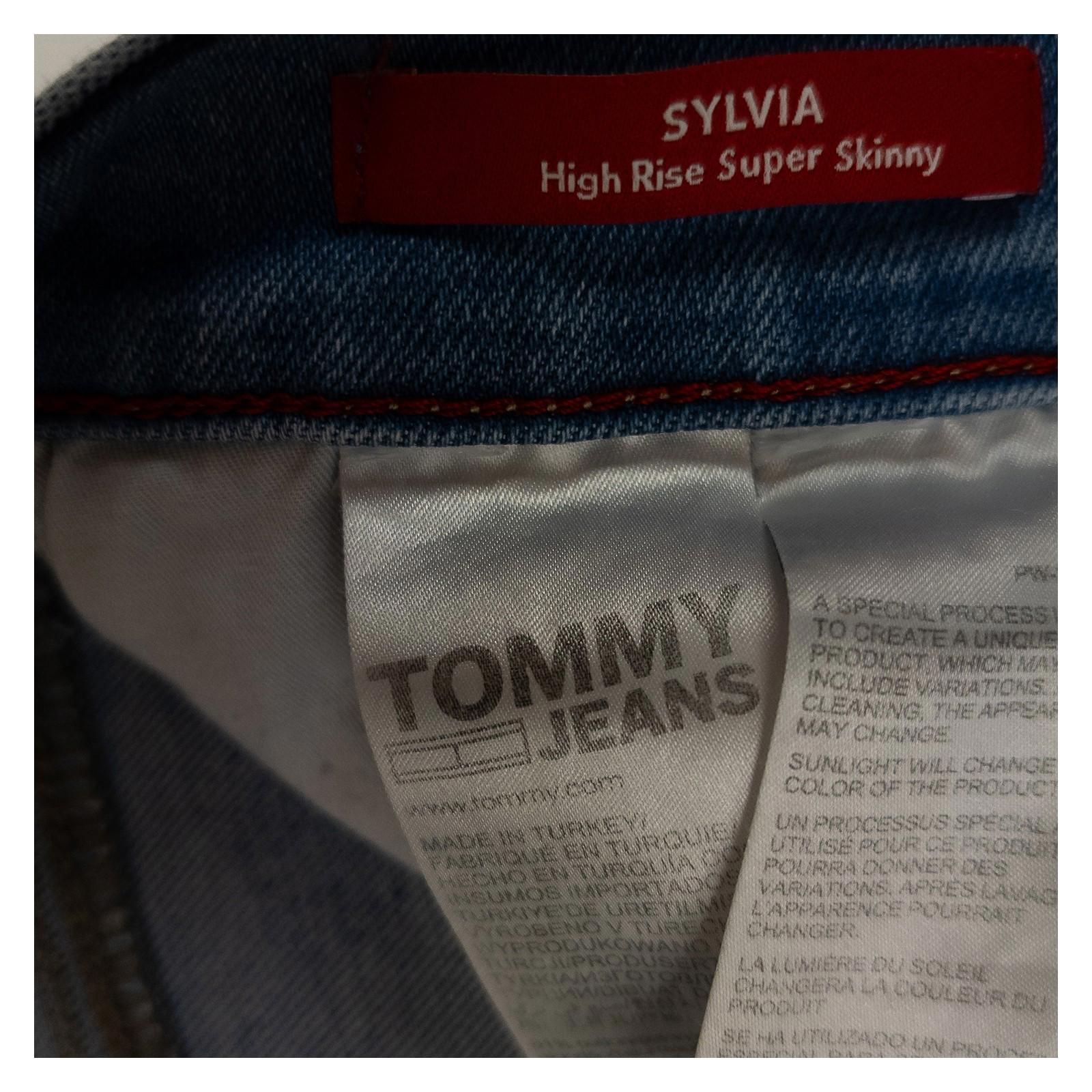 Tommy Jeans Women's Sylvia High Rise Super Skinny W31 L30 Blue Stretch Denim by Tommy Hilfiger – | RewearableUK