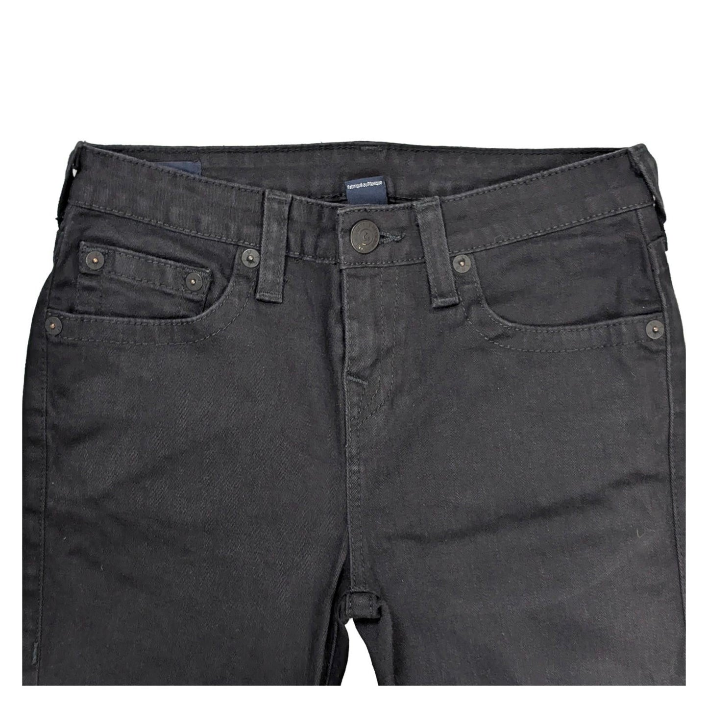true religion rocco boys black skinny solid stretch denim jeans size 16