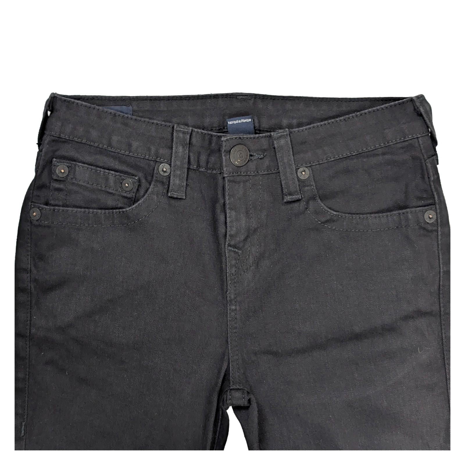 true religion rocco boys black skinny solid stretch denim jeans size 16