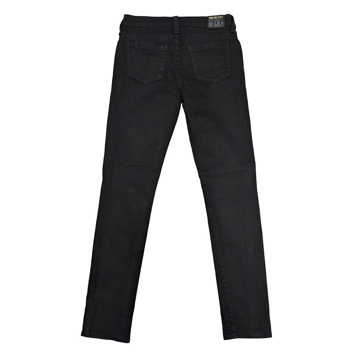 true religion rocco boys black skinny solid stretch denim jeans size 16