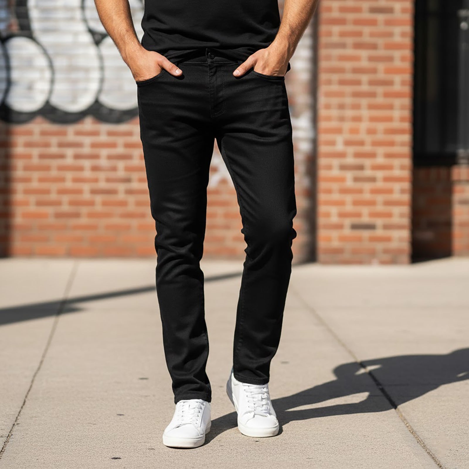 true religion rocco mens jet black modal relaxed skinny jeans 28 by True Religion – | RewearableUK