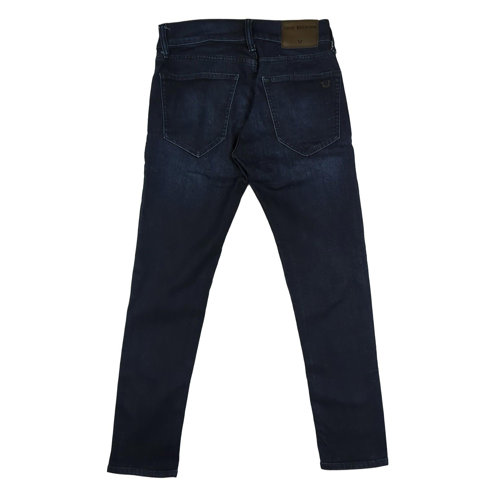 True Religion True Religion Rocco Mens Relaxed Skinny Jeans Size W28 Blue Denim Casual Fit JEANS RewearableUK