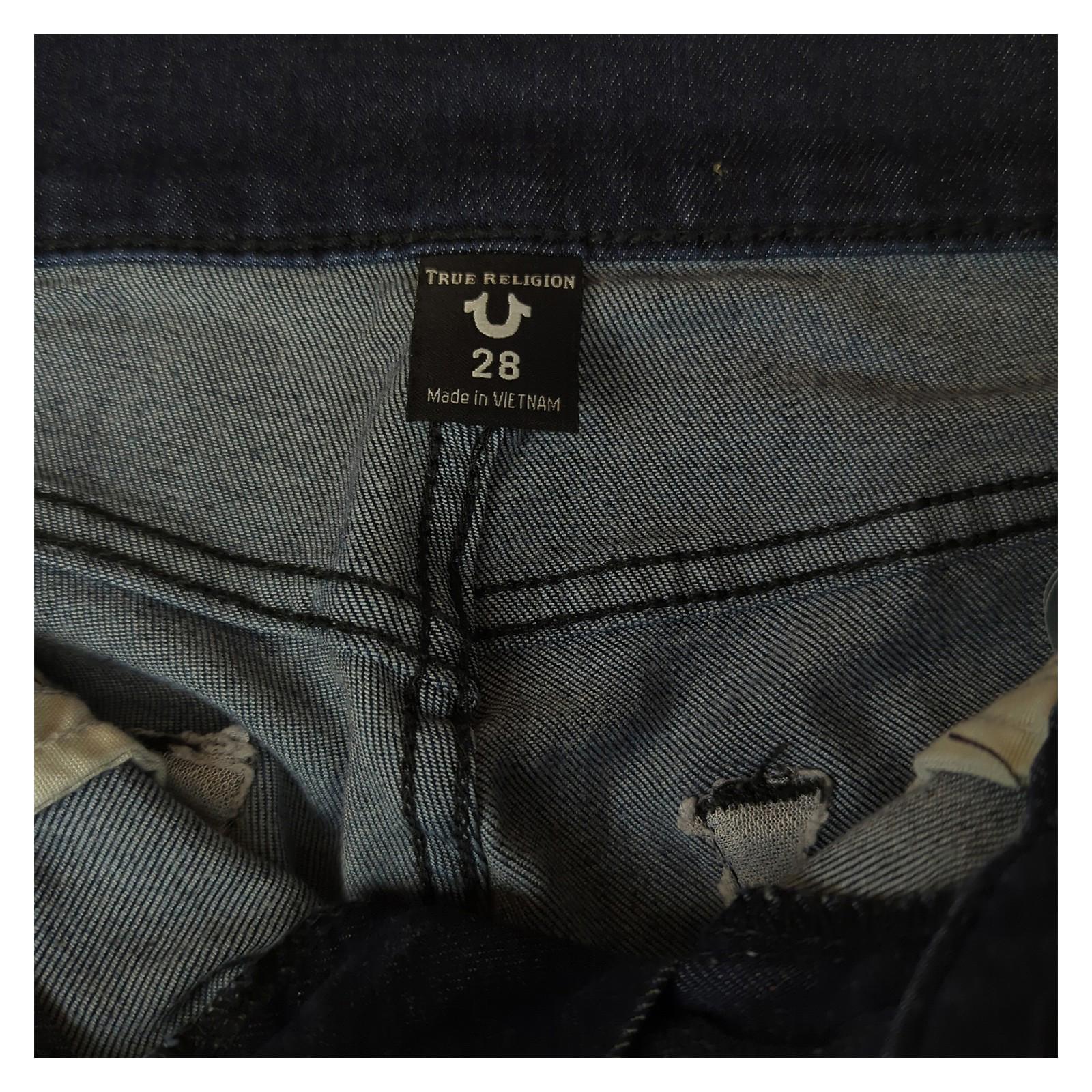 True Religion True Religion Rocco Mens Relaxed Skinny Jeans Size W28 Blue Denim Casual Fit JEANS RewearableUK