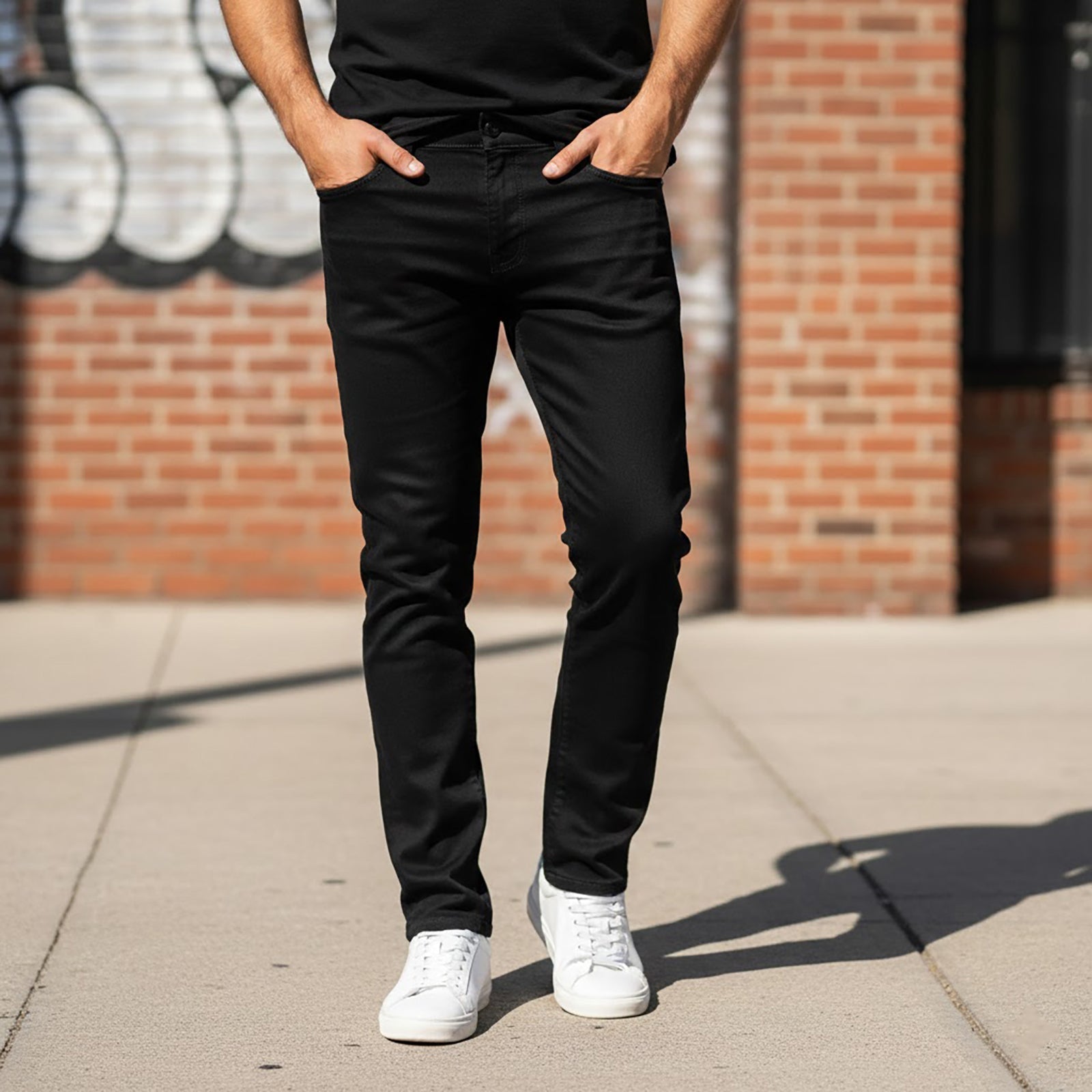 True Religion Rocco Relaxed Skinny Jeans Jet Black Modal | Men's W28 by True Religion – JEANS | RewearableUK