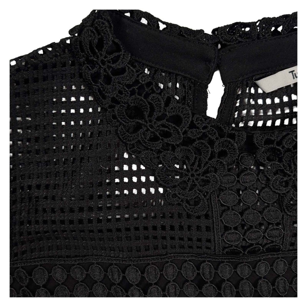 TU Women's Lace Tunic Top UK 14 Black Sleeveless – Blouse product photo 4 | RewearableUK