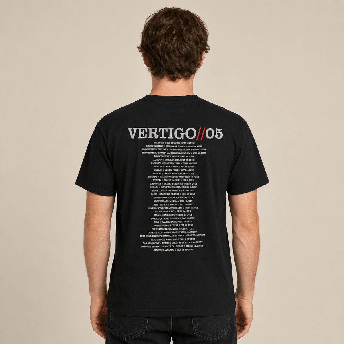 U2 Vertigo 2005 Tour T-Shirt L Black Murina USA – product photo 2 | RewearableUK