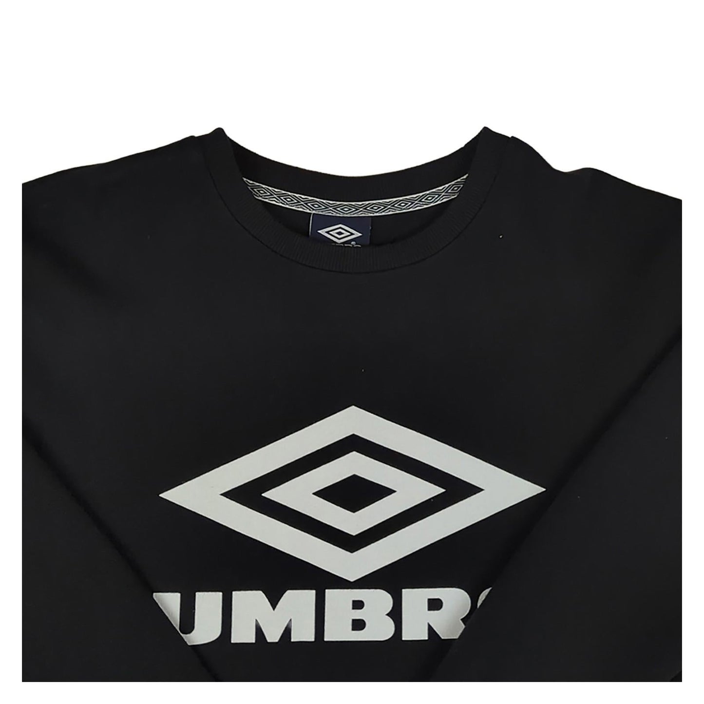Umbro Umbro Womens Cropped Sweatshirt Size S Small Black Jumper Pullover Long Sleeve Sweater & Hoodie RewearableUK