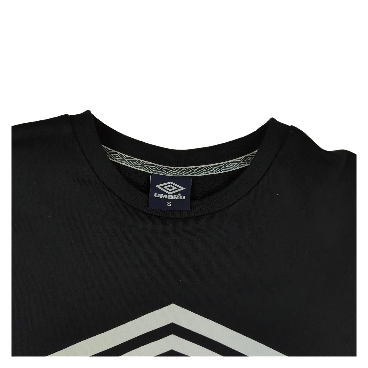 Umbro Umbro Womens Cropped Sweatshirt Size S Small Black Jumper Pullover Long Sleeve Sweater & Hoodie RewearableUK