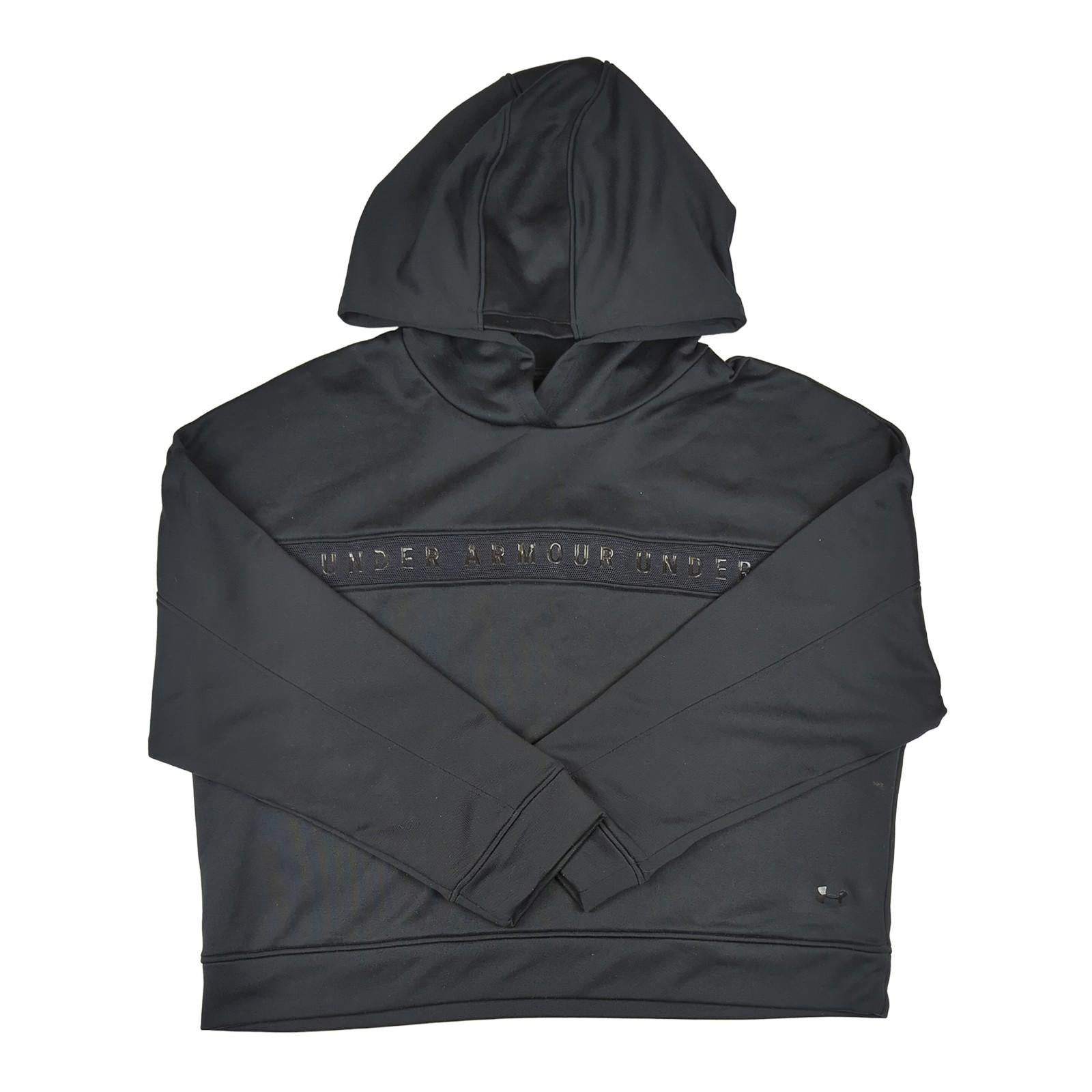 Under Armour Under Armour Men’s Black Hoodie Size M Regular Fit Cotton - Blend Pullover Sweater & Hoodie RewearableUK