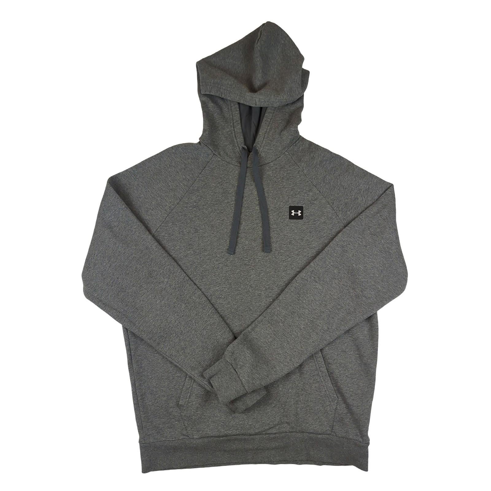 Under Armour Under Armour Mens Hoodie Size L Large Grey Pullover Jumper Long Sleeve Hooded To Sweater & Hoodie RewearableUK