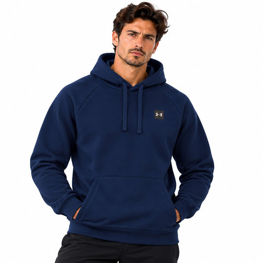 Under Armour Men's Hoodie Small Navy Blue Logo Cotton Casual – Hoodie product photo 1 | RewearableUK