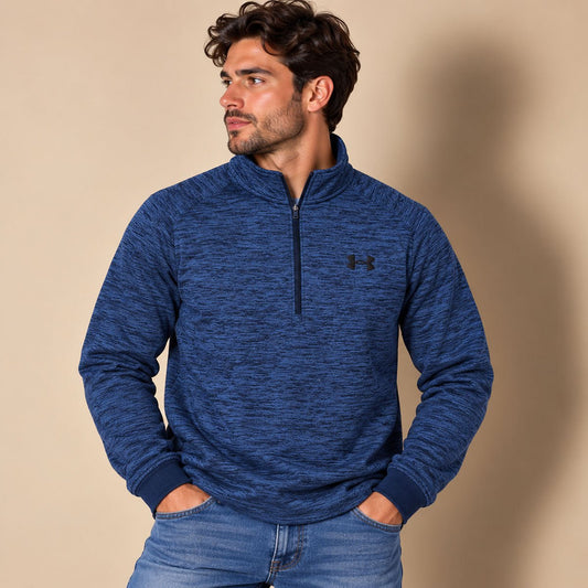 Under Armour Men's Sportswear 1/4 Zip Pullover S Navy Blue Polyester – Sweater & Hoodie product photo 1 | RewearableUK