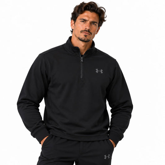 Under Armour Men's Sweatshirt M Black ColdGear Half Zip Polyester – Sweatshirt product photo 1 | RewearableUK