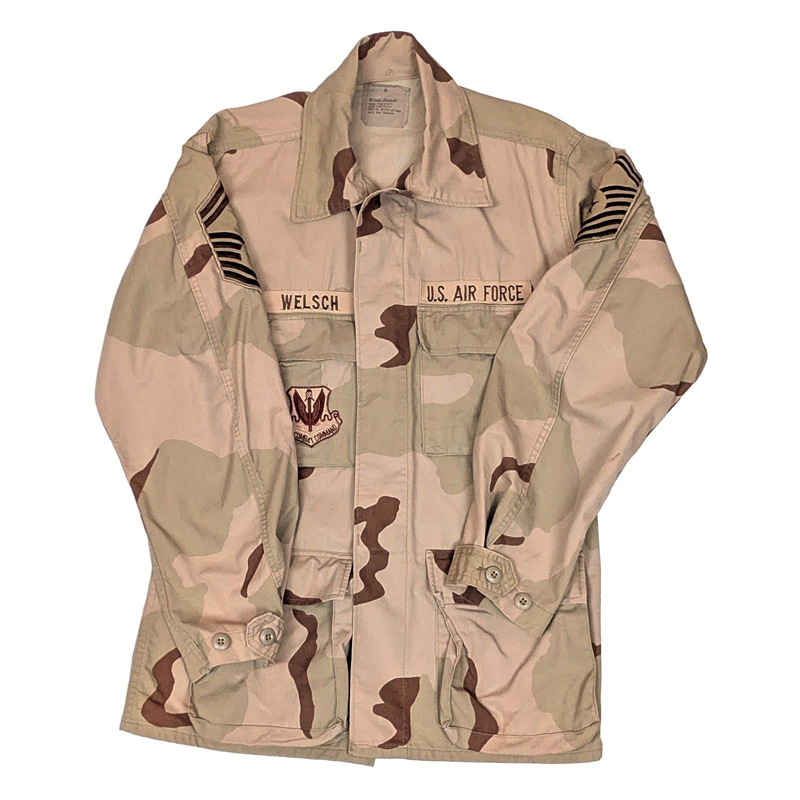 us air force 3 color desert camo combat coat shirt medium regular patches by US Air Force – | RewearableUK