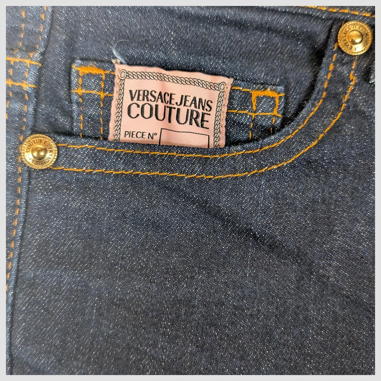 versace jeans couture womens dark blue skinny denim jeans size 25 by Versace Jeans Couture – JEANS | RewearableUK