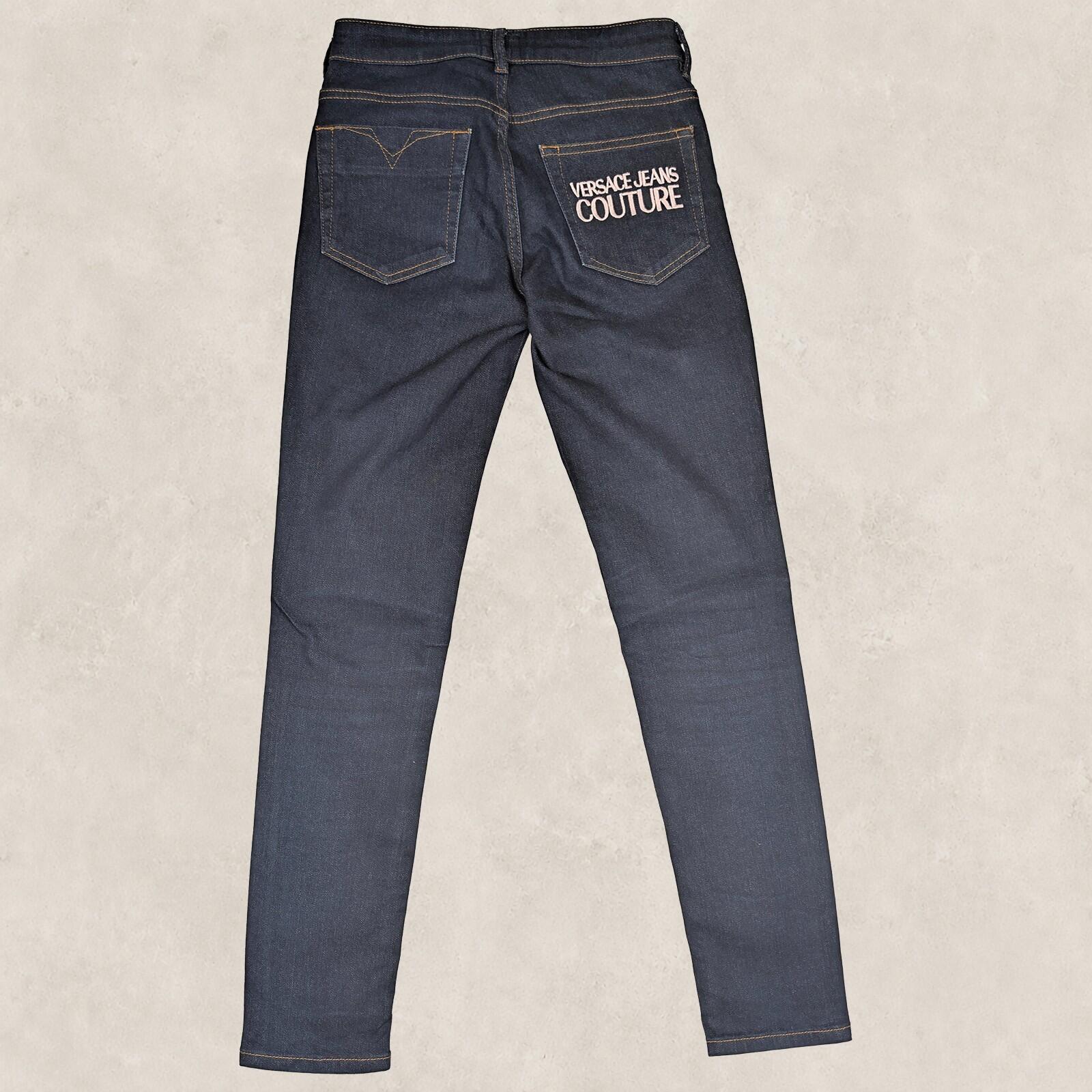 versace jeans couture womens dark blue skinny denim jeans size 25 by Versace Jeans Couture – JEANS | RewearableUK