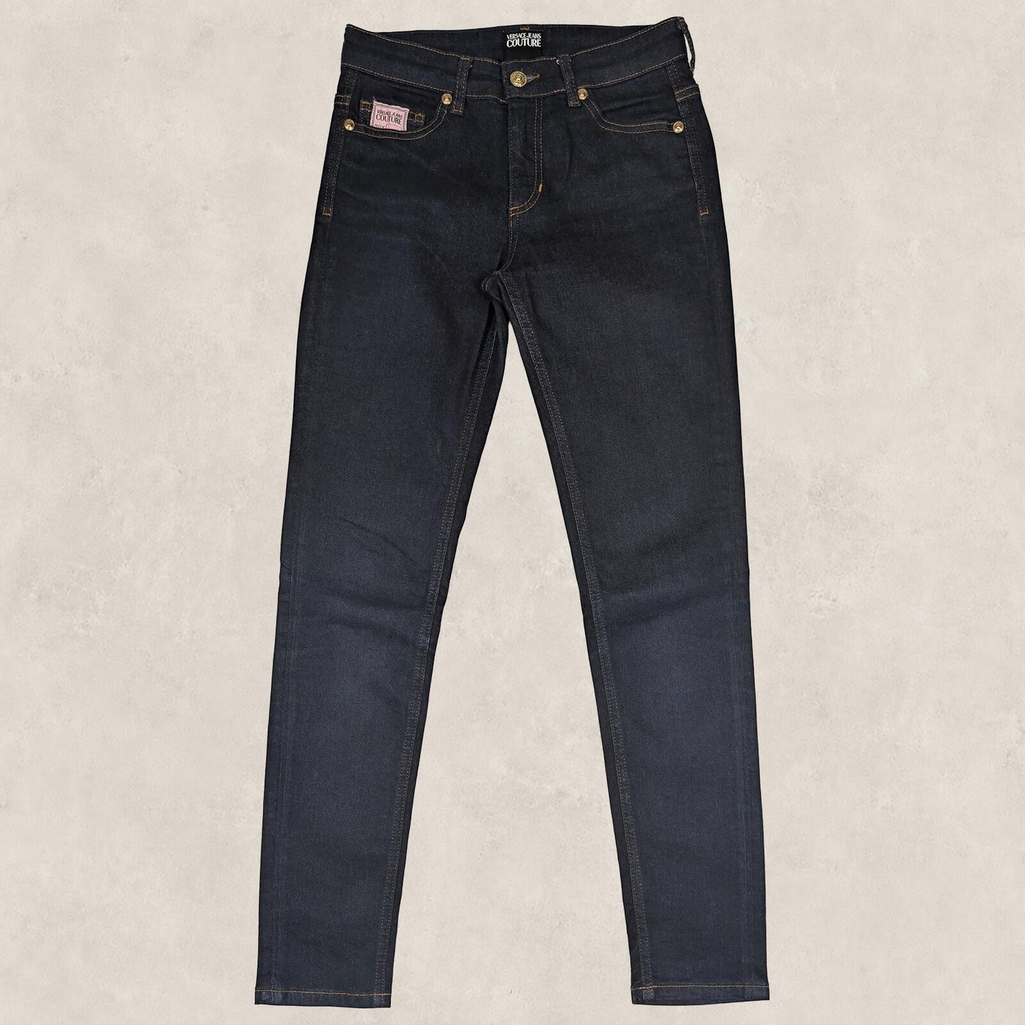 versace jeans couture womens dark blue skinny denim jeans size 25 by Versace Jeans Couture – JEANS | RewearableUK