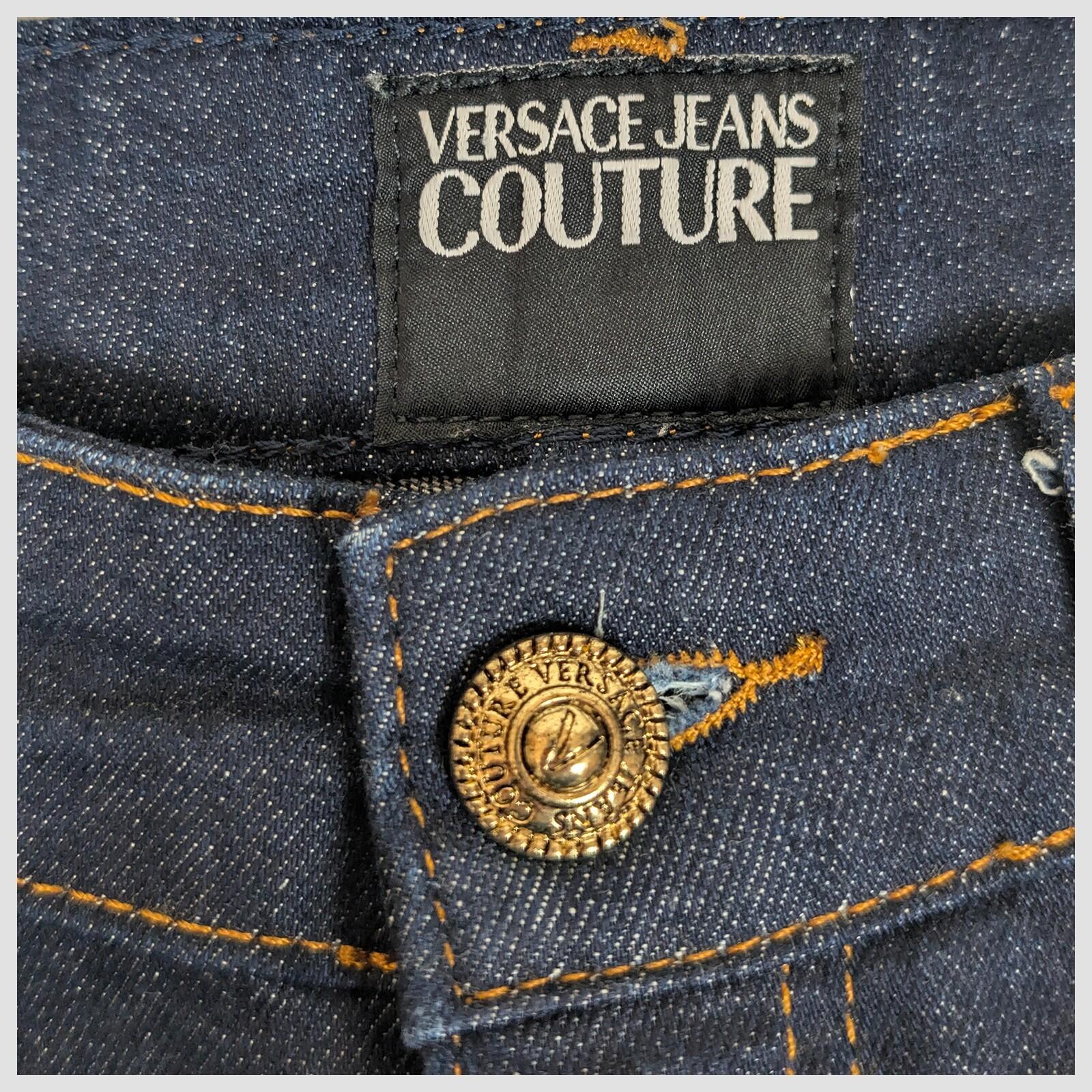 versace jeans couture womens dark blue skinny denim jeans size 25 by Versace Jeans Couture – JEANS | RewearableUK