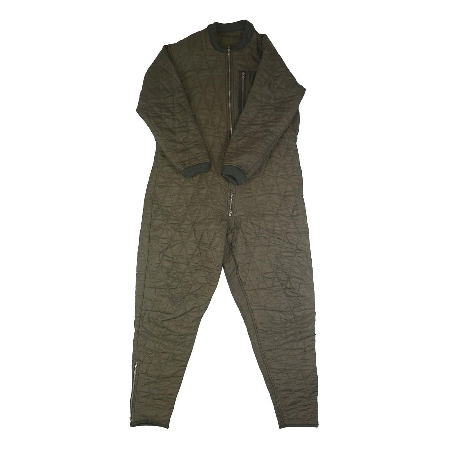 Vintage 80s German Army Flight Suit Liner Quilted Coverall Olive Men's M/L by RewearableUK – | RewearableUK