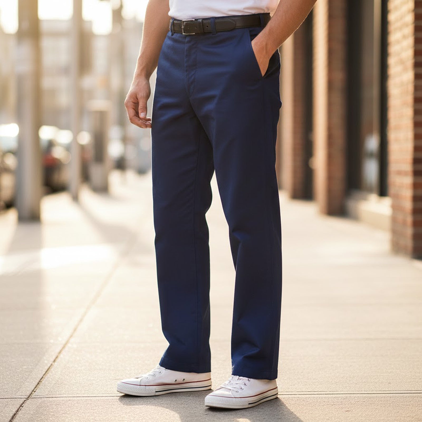 Vintage Dickies Wearwell Trousers Made in England Blue | Men's 43 R by Dickies – workear | RewearableUK