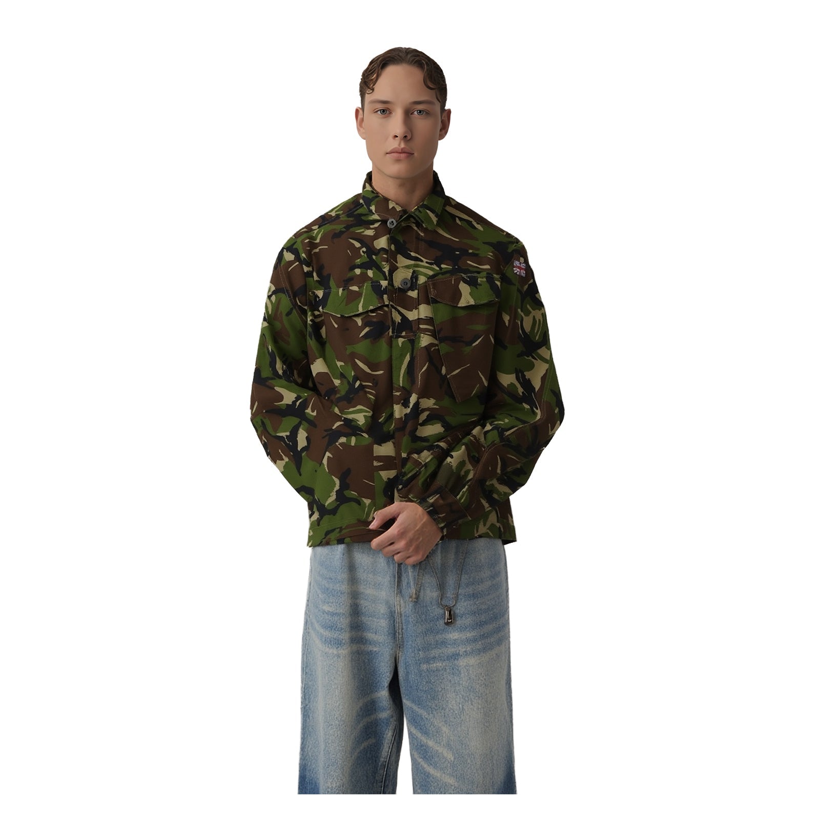 Vintage DPM Camo Field Jacket | Genuine British Army Surplus | Large 170/104 by RewearableUK – | RewearableUK