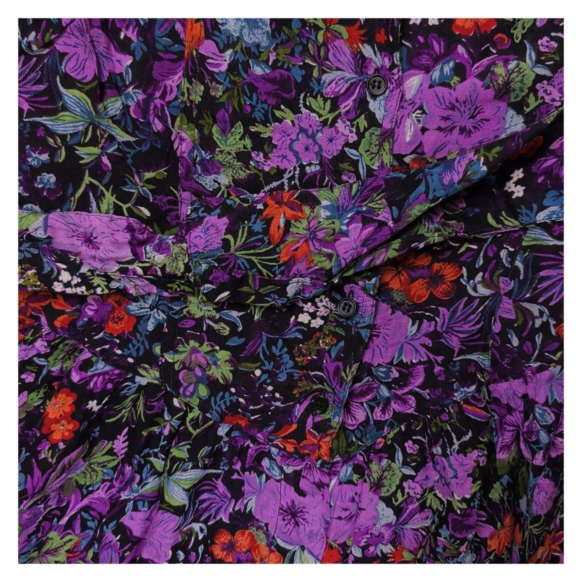 Vintage Fashion Circle Floral Jumpsuit M/L Purple Belted New Old Stock – product photo 4 | RewearableUK