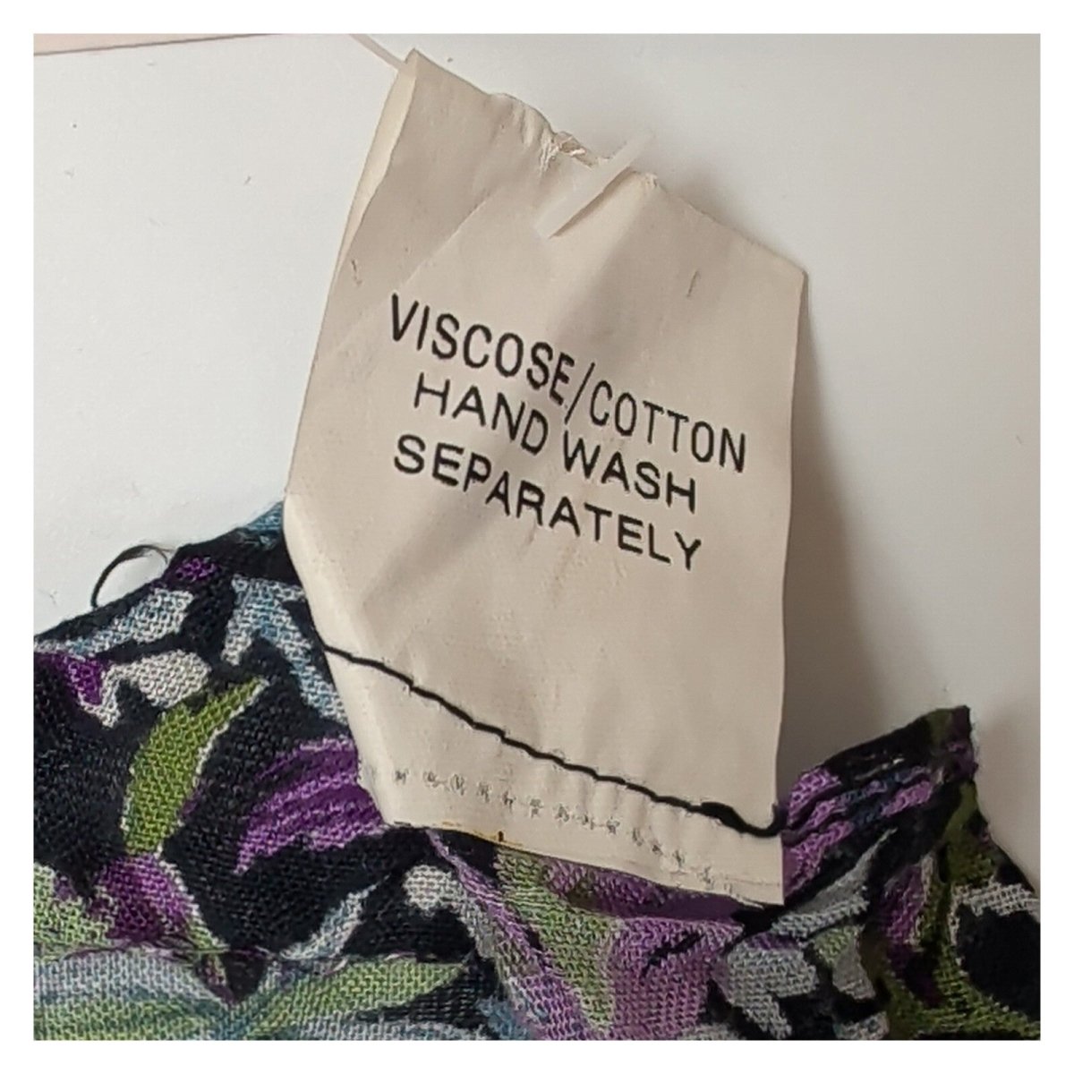 Vintage Fashion Circle Floral Jumpsuit M/L Purple Belted Viscose Cotton NWT – product photo 6 | RewearableUK