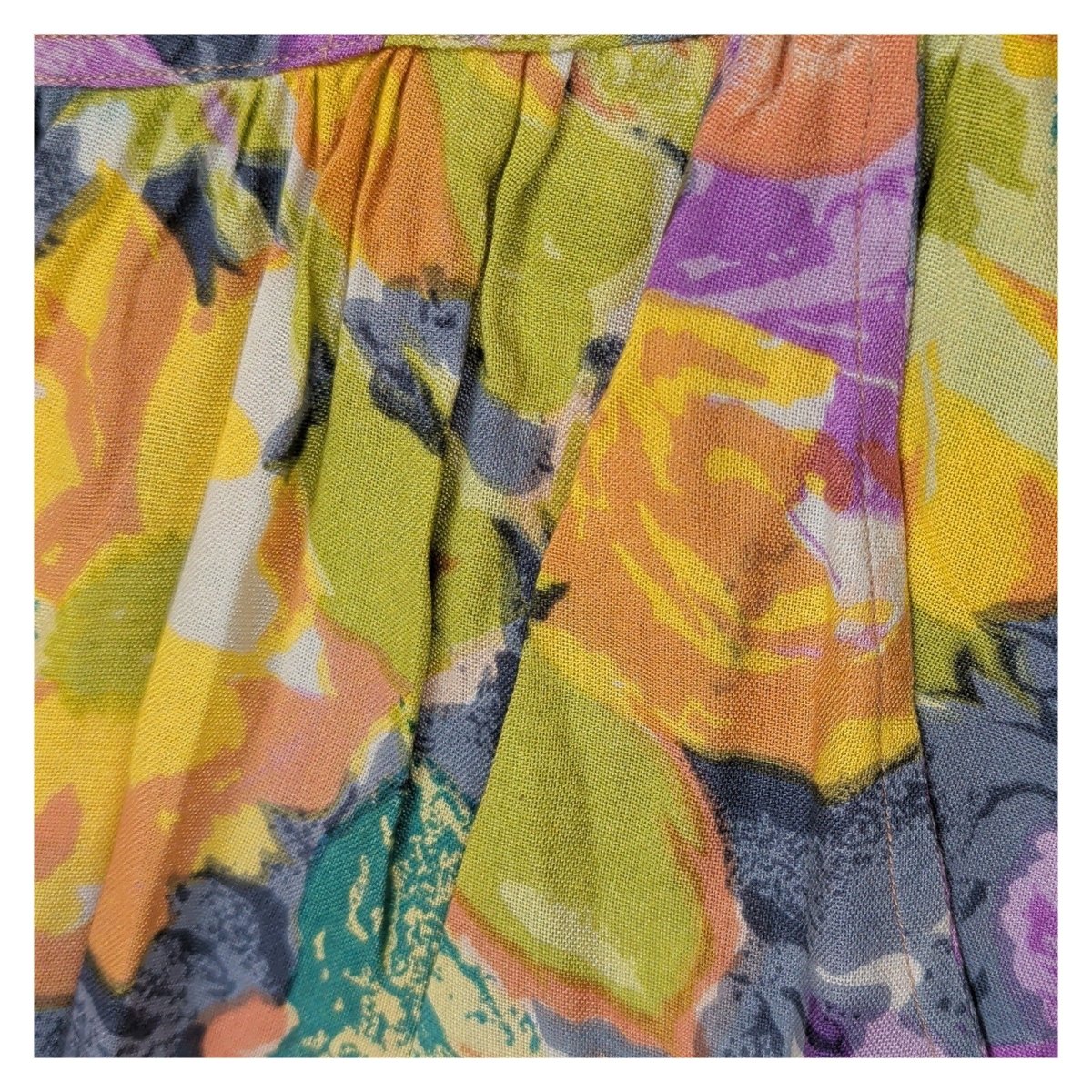 Vintage Fashion Circle Floral Jumpsuit S/M Belted Viscose Cotton New Old Stock – product photo 4 | RewearableUK