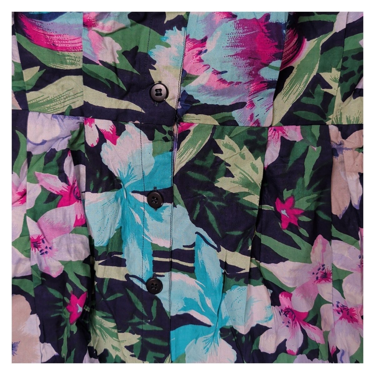 Vintage Fashion Circle Floral Jumpsuit S/M M/L 100% Cotton Belted NWT – product photo 4 | RewearableUK