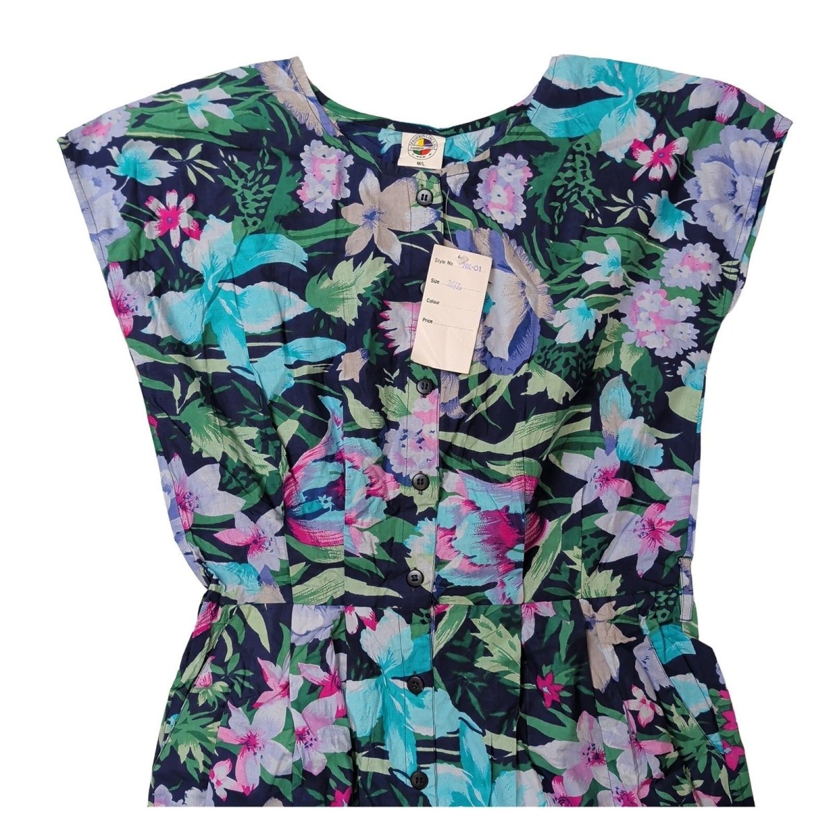 Vintage Fashion Circle Floral Jumpsuit S/M M/L 100% Cotton Belted NWT – product photo 3 | RewearableUK