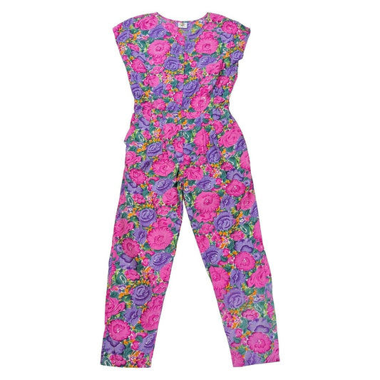 Vintage Fashion Circle Floral Jumpsuit S/M Pink 100% Cotton New Old Stock – product photo 1 | RewearableUK