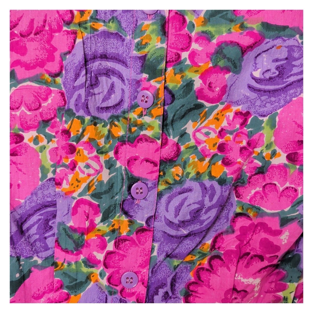Vintage Fashion Circle Floral Jumpsuit S/M Pink 100% Cotton New Old Stock – product photo 3 | RewearableUK