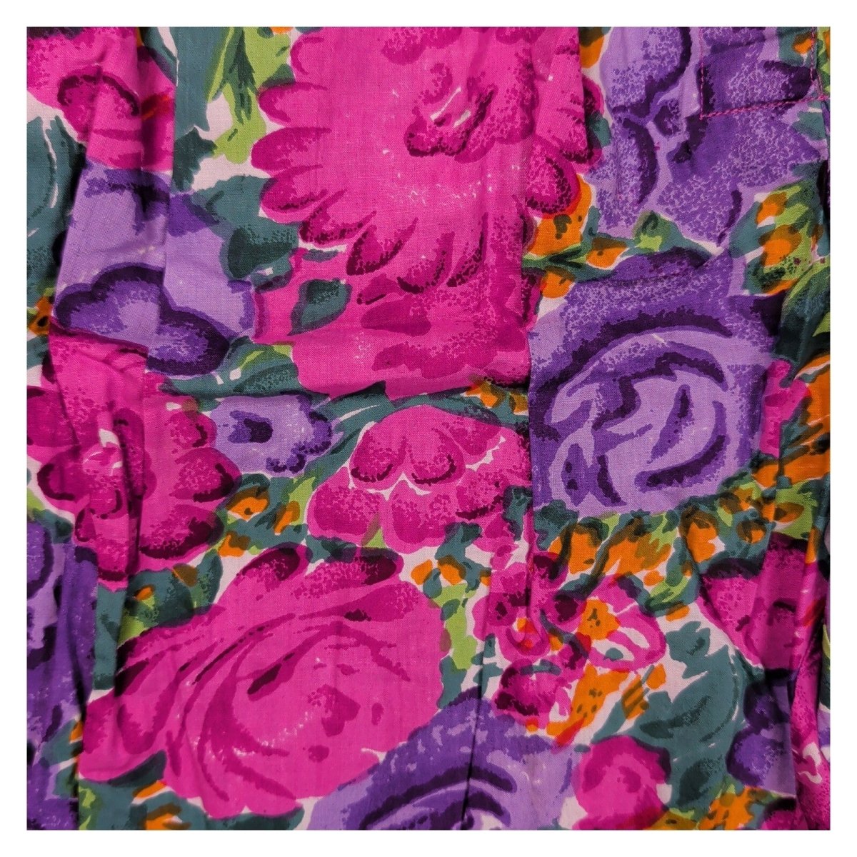 Vintage Fashion Circle Floral Jumpsuit S/M Pink 100% Cotton NWT Missing Belt – product photo 3 | RewearableUK
