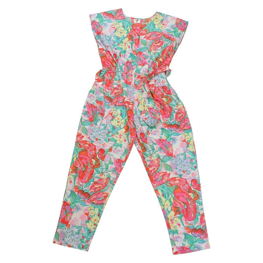 Vintage Fashion Circle Floral Jumpsuit S/M Pink Belted New Old Stock – product photo 1 | RewearableUK
