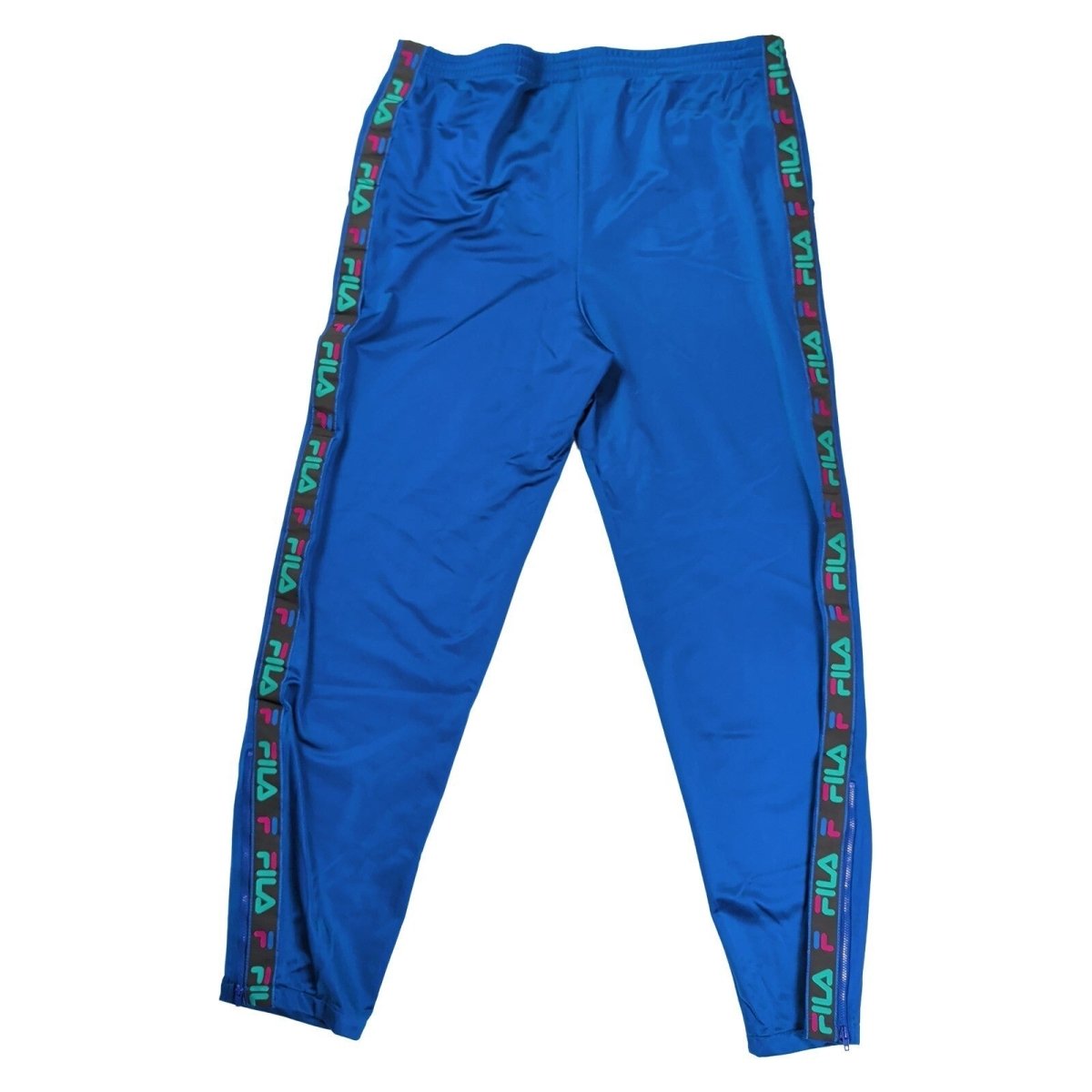 Vintage FILA Men's Track Pants W32 Bright Blue Logo Tape – Trousers product photo 2 | RewearableUK