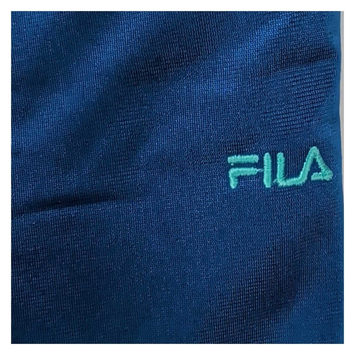Vintage FILA Men's Track Pants W32 Bright Blue Logo Tape – Trousers product photo 3 | RewearableUK